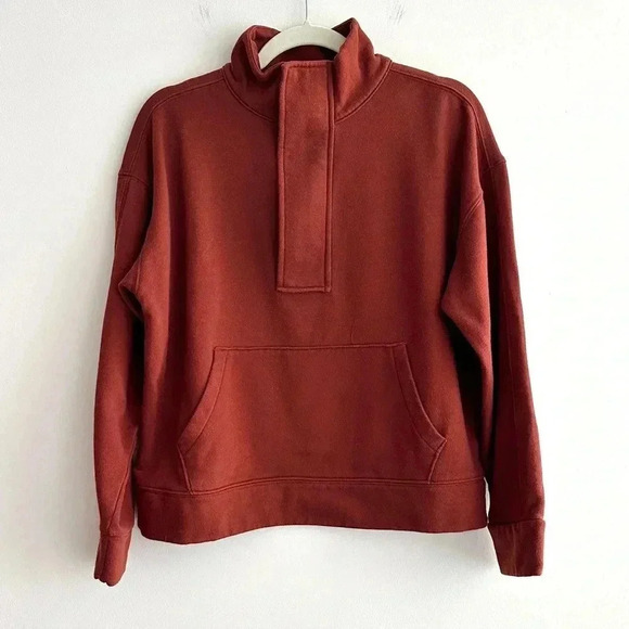 A New Day Quarter Zip Jacket, Brown/Copper, Size Medium - Picture 3 of 16